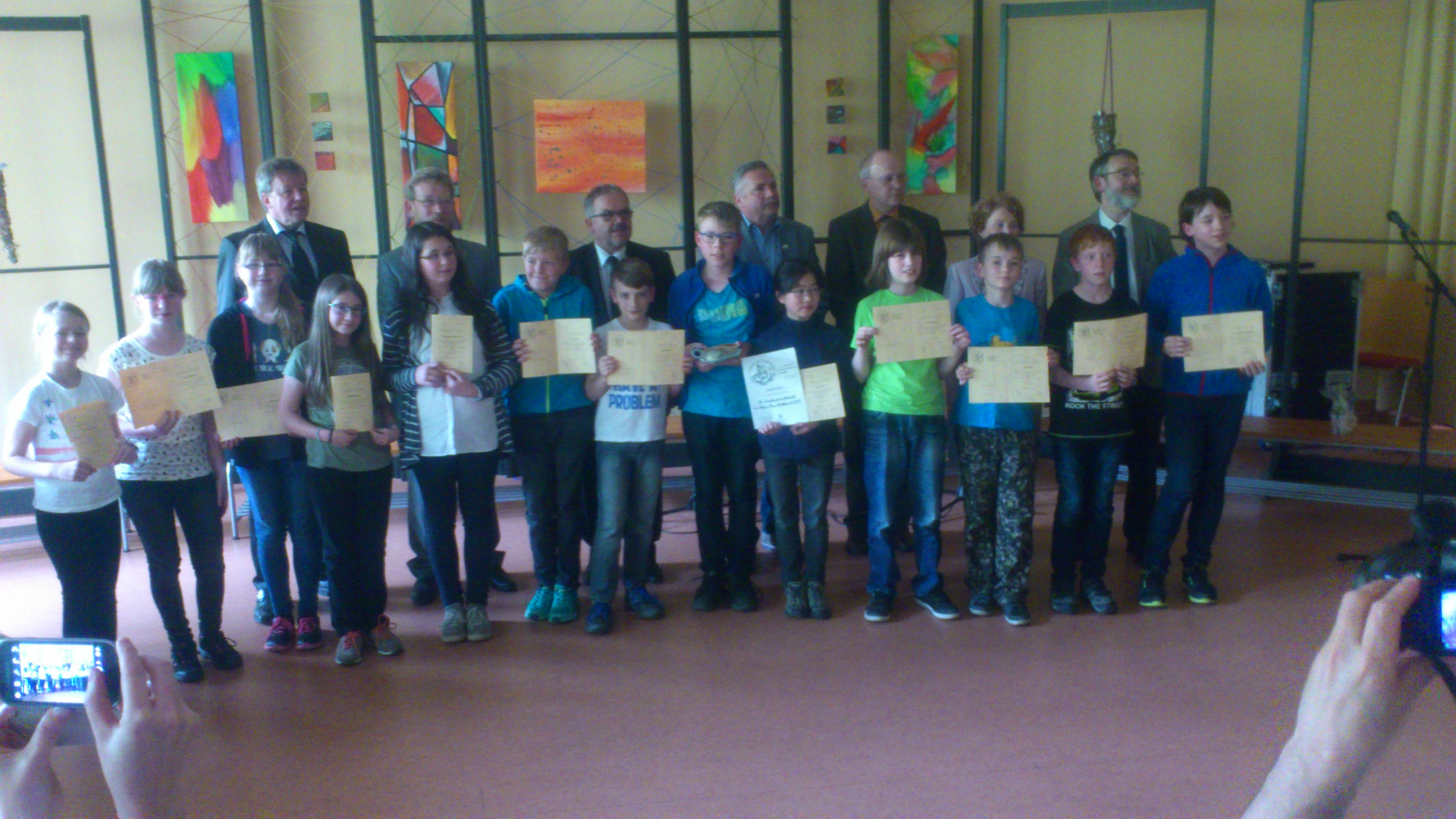 Siegerehrung Länderwettbewerb Adam Ries